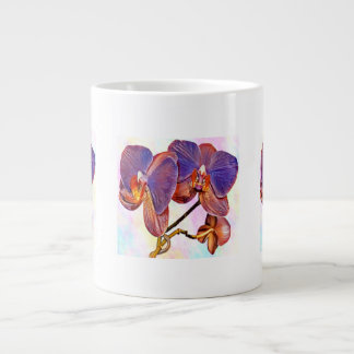 Grande Tasse orchidée violette et ambre