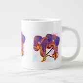 Grande Tasse orchidée violette et ambre (Droite)