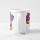 Grande Tasse orchidée violette et ambre (Dos)