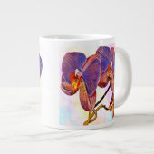 Grande Tasse orchidée violette et ambre (Devant droit)