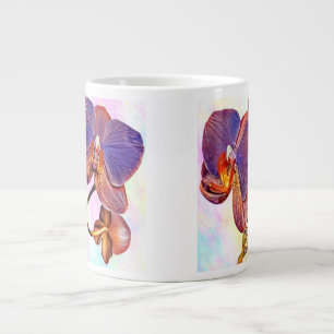 Grande Tasse orchidée violette et ambre