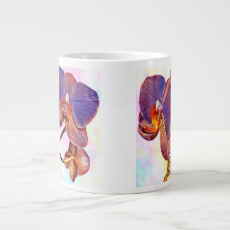 Grande Tasse orchidée violette et ambre