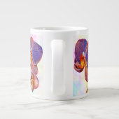 Grande Tasse orchidée violette et ambre (Dos)