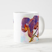 Grande Tasse orchidée violette et ambre (Devant droit)