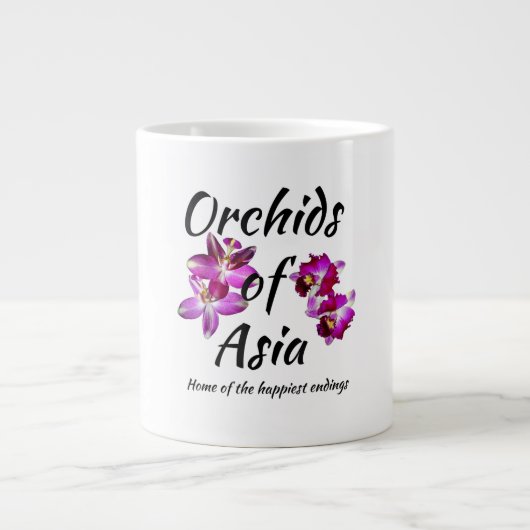 Grande Tasse Orchidées d'Asie (Devant)