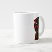 Grande Tasse orgueil noir poing vert rouge pan drapeau africain (Devant droit)