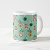 Grande Tasse Ornements de chats sur Motif d'arbre (Devant droit)