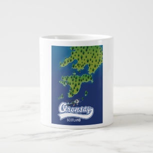 Grande Tasse Oronsay Écosse carte de l'île 