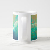 Grande Tasse "Où l'océan devient mémoire" - Vert bleu (Dos)