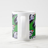 Grande Tasse Ours de panda à Santa Hat sur Vert (Dos)