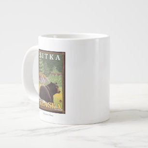 Grande Tasse Ours noir en forêt - Sitka, Alaska