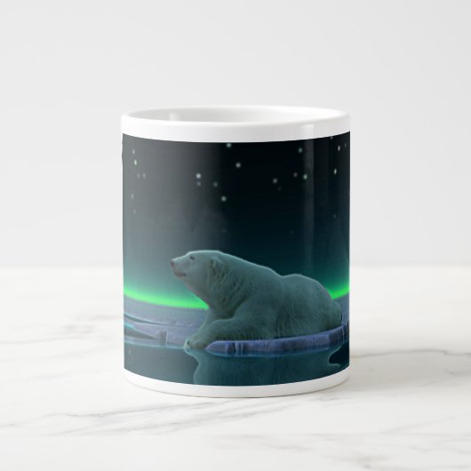 Grande Tasse Ours polaire à bord de glace (Devant)