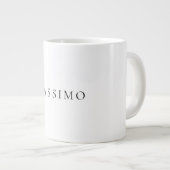 Grande Tasse Own Name Decorative Chic Plain Simple Black White (Devant droit)