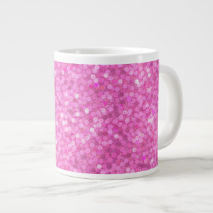 Grande Tasse Paillettes roses scintillantes