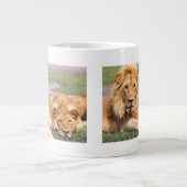Grande Tasse Paire de lions africains, Panthera leo, Tanzanie (Devant)