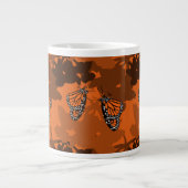 Grande Tasse Paire papillon de monarque de l'Orange foncé (Devant)