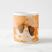 Grande Tasse Paire papillon monarque à alimentation brillante s (Devant)