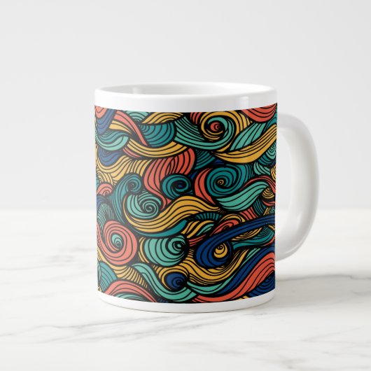 Grande Tasse Paisley haché (Devant droit)