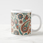 Grande Tasse Paisley vintage en crème Turquoise rouge (Droite)