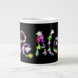 Grande Tasse "PAIX" dans l'art des fleurs Imprimer