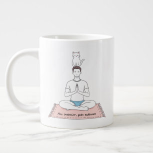 Grande Tasse Paix Intérieure, Chat Extérieur