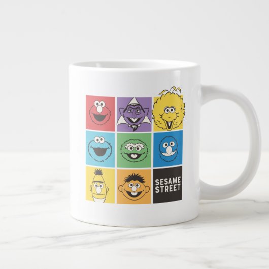 Grande Tasse Pal de rue Sésame | Blocs de couleurs (Droite)