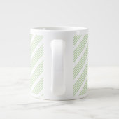 Grande Tasse Pale vert et blanc cinq bandes motif (Dos)