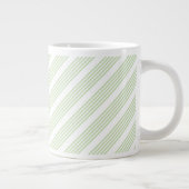 Grande Tasse Pale vert et blanc cinq bandes motif (Droite)