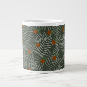 Grande Tasse Palm Feuilles & Oranges