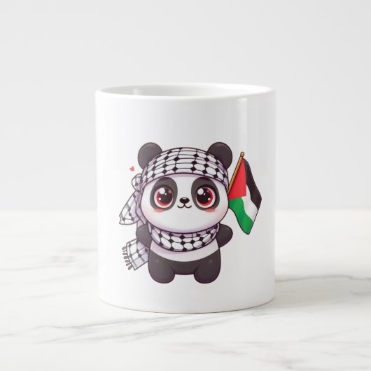Grande Tasse Panda avec la paix en Palestine (Devant)