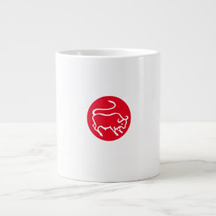 Grande Tasse Panneau Taurus Zodiac minimaliste moderne Plain él