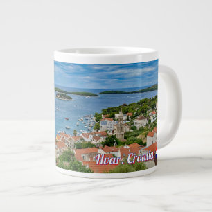 Grande Tasse Panorama de Hvar en Croatie voyage