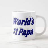 Grande Tasse Papa avec demi-texte bleu foncé (Droite)