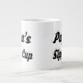 Grande Tasse Papa drôle café citation moitié noire (Devant)