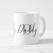 Grande Tasse Papa Monogramme Gris (Devant droit)