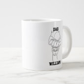 Grande Tasse Papa personnalisé Père père papa cadeau avec le no (Devant droit)