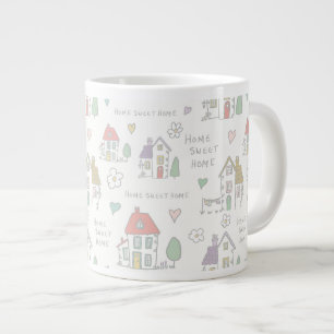 Grande Tasse Papier cadeau maison douce maison