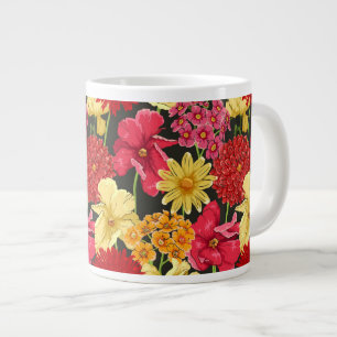 Grande Tasse Papier peint floral à l'aquarelle