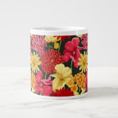 Grande Tasse Papier peint floral à l'aquarelle (Devant)