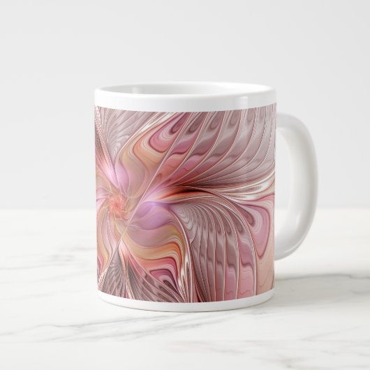 Grande Tasse Papillon Abstrait coloré Imaginaire Fractal Art (Devant droit)