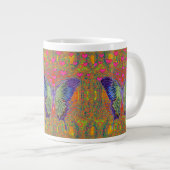 Grande Tasse Papillon aux motifs en forme de coeur (Devant droit)