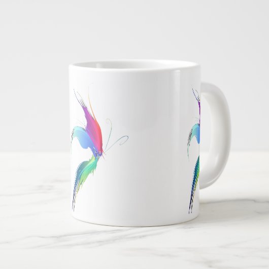 Grande Tasse Papillon de peinture Abstrait (Devant droit)