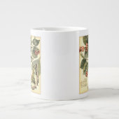 Grande Tasse Papillon et libellule à fleurs rouges (Devant)