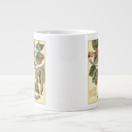 Grande Tasse Papillon et libellule à fleurs rouges (Devant)
