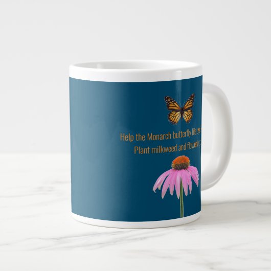 Grande Tasse Papillon monarque (Devant droit)
