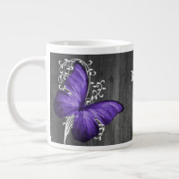 Papillon rustique violet Personnalisé