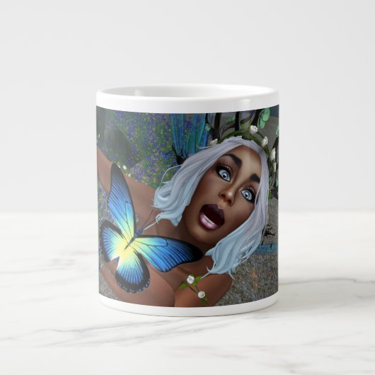 Grande Tasse Papillon soif et fée (Devant)