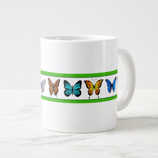 Grande Tasse Papillons bleus (Collection Bridget) (Devant droit)