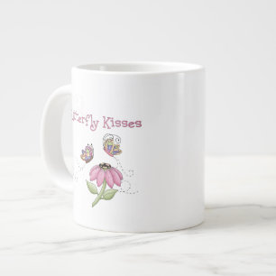 Grande Tasse Papillons embrassant une fleur