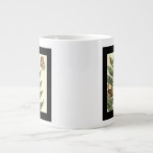 Grande Tasse Papillons et Feuilles avec cadre noir (Devant)